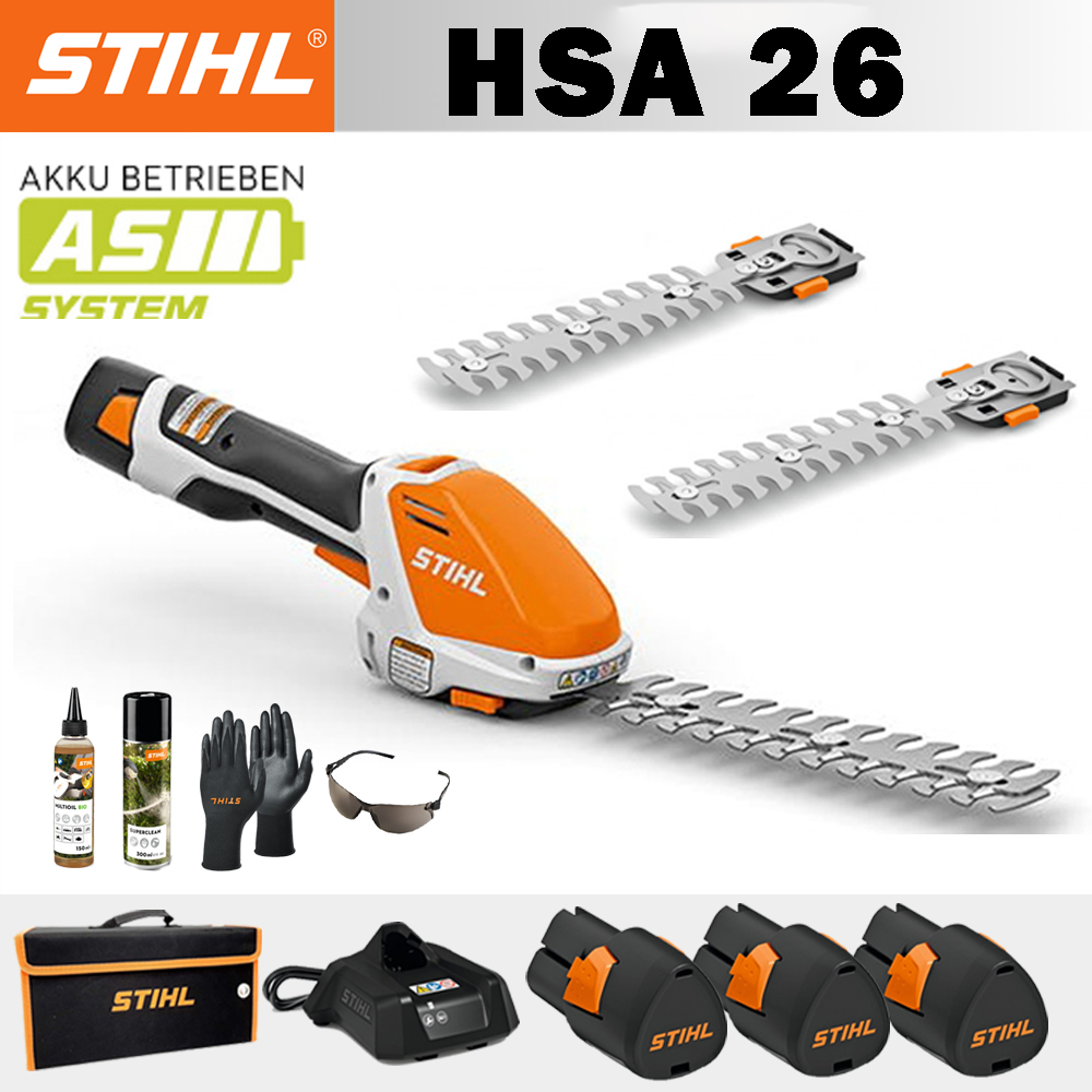 【STIHL】 Trimmer pentru gard viu cu baterie cu litiu HSA 26*1